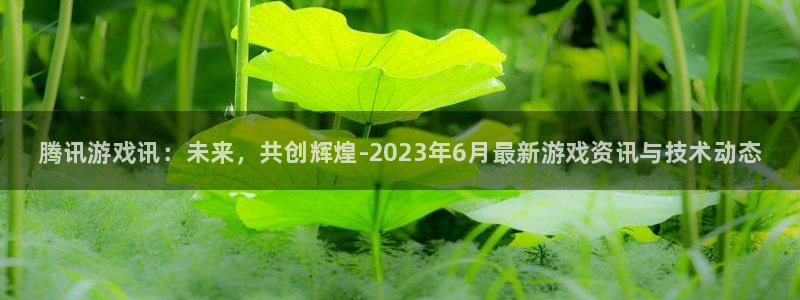 高德娱乐手机网页版登录：腾讯游戏讯：未来，共创辉煌-2023